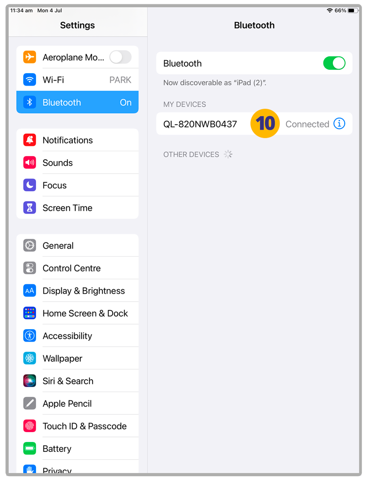 Setup - iPad App - Bluetooth - VPass