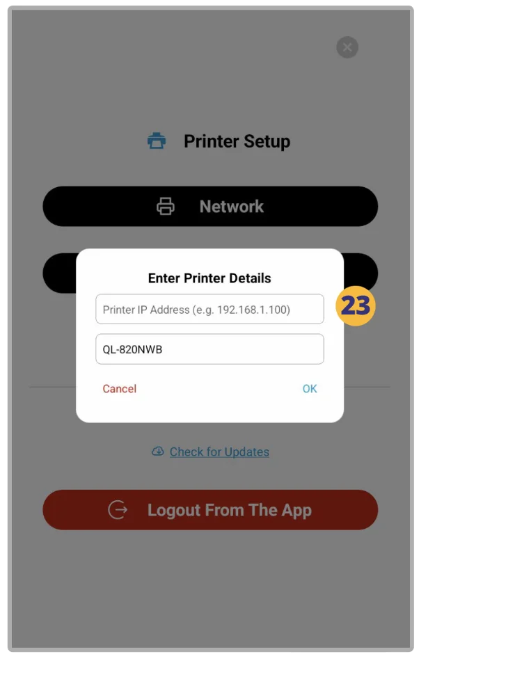 Printer Setup – Android Tablet – Wi-Fi - VPass