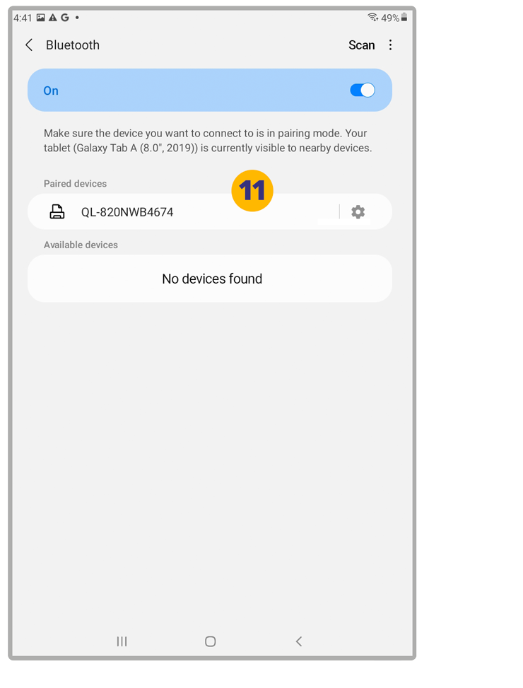 Printer Setup – Android Tablet – Bluetooth - VPass